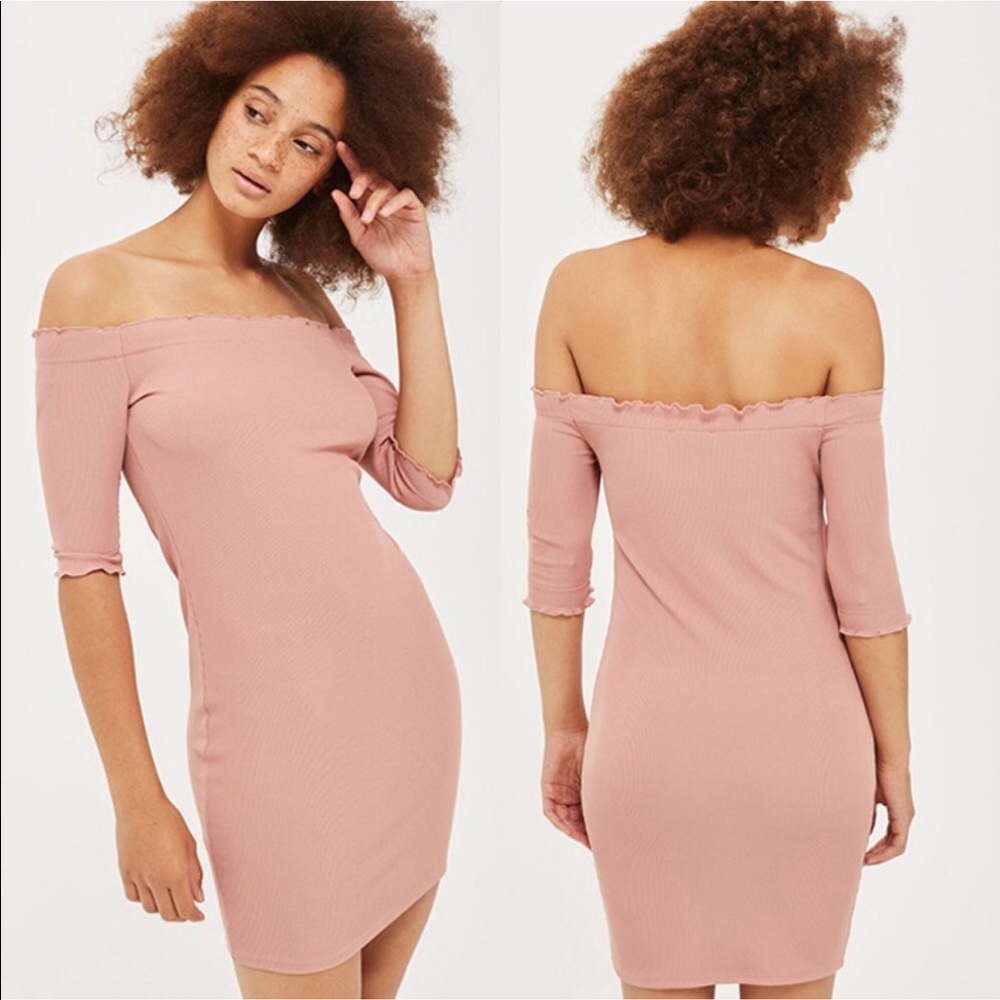 ‼️SALE‼️TOPSHOP BARDOT RIBBED BODYCON DRESS‼️